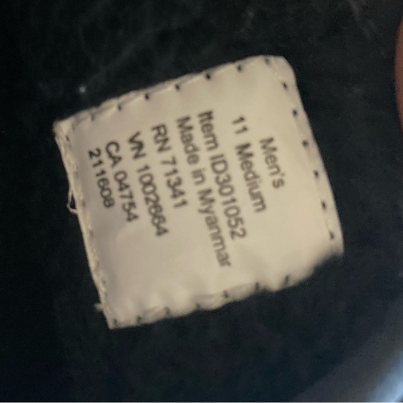 L.L Bean Mountain Slippers Suede Slip-On Fleece Lined Non-Slip Rubber Navy - Picture 11 of 11